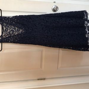 David’s Bridal Blue Lace Dress